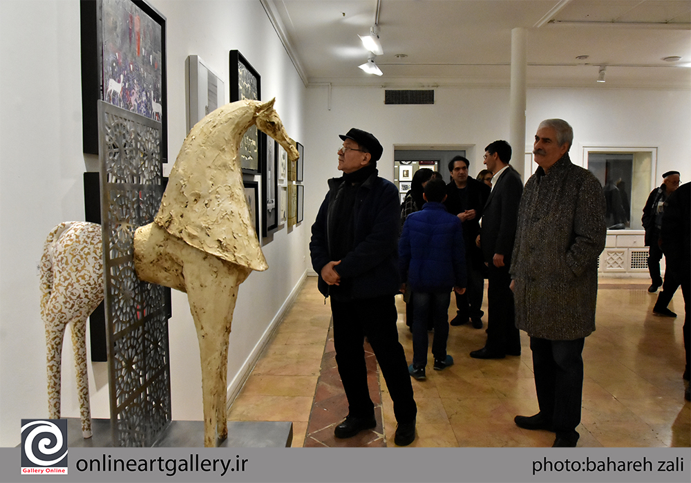 گزارش تصویری نمایشگاه نخستین سالانهی هنرمندان شورای هنرهای تجسمی در خانه هنرمندان ایران (بخش سوم)
